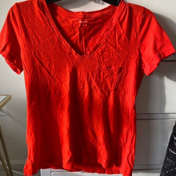 Madewell red orange tee shirt - Picture 10 of 12
